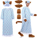4 Pcs Halloween Granny Wolf Costume Set for Adult Cosplay
