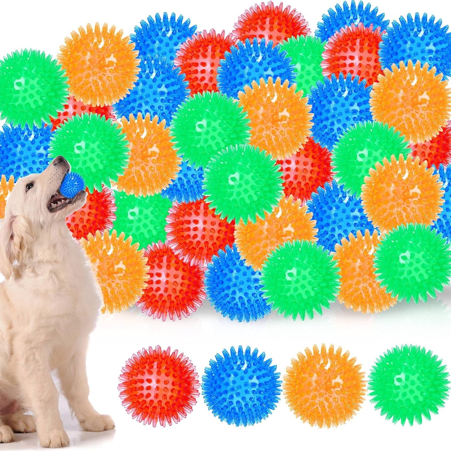 36 Pcs Squeaky Balls for Dogs Interactive Fetch Toys Fun