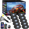 Nilight RGB LED Rock Lights Kit 10 Pods Underglow - Multicolor Control