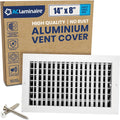 14 in x 8 in Duct Hole Aluminum Single Deflection Air Supply Register