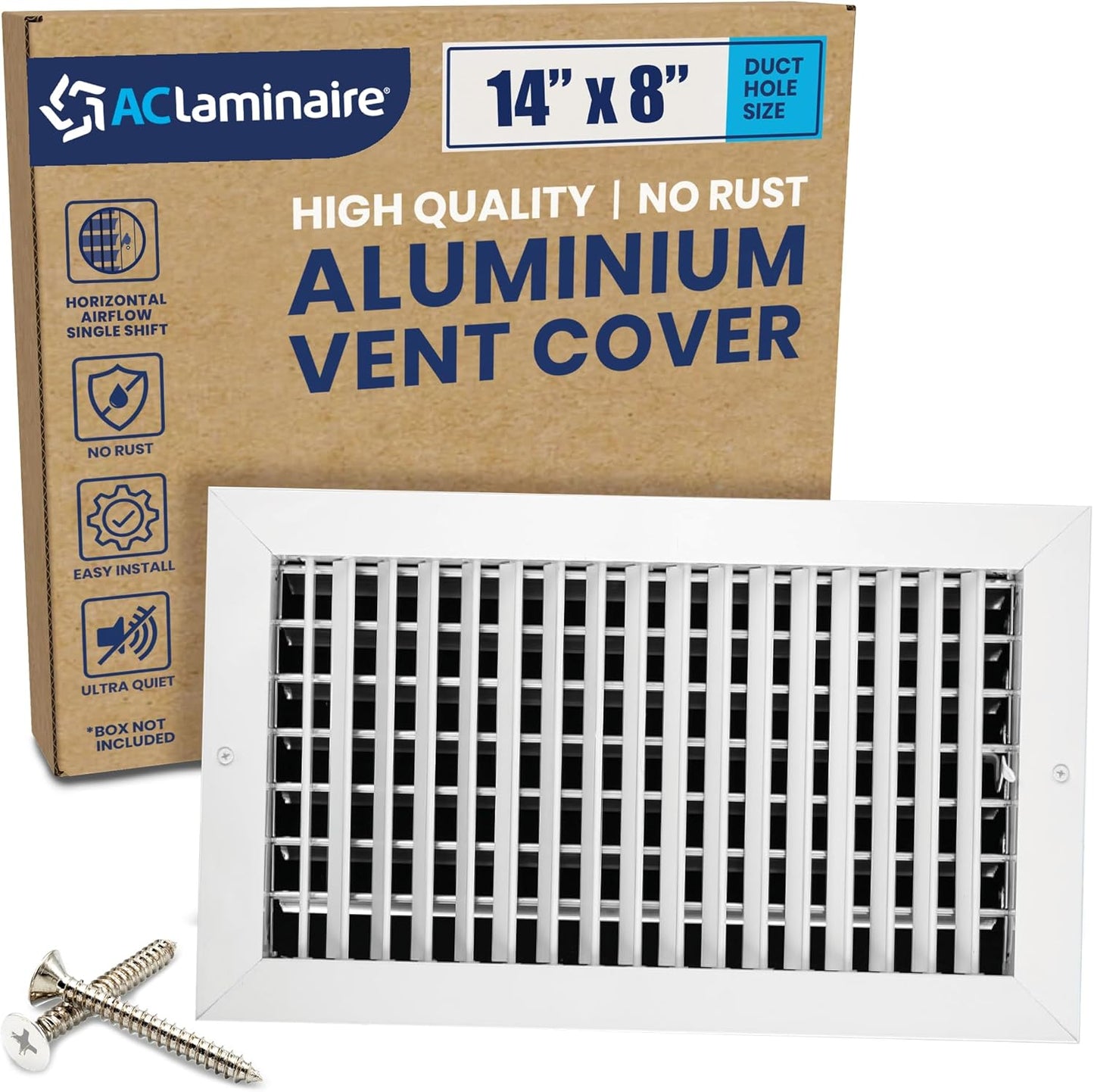 14 x 8 Duct Hole Adjustable Air Supply Register for HVAC Needs