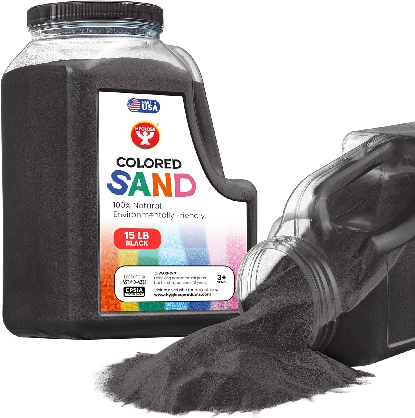 Hygloss Colored Sand for Crafts - Vibrant Fine Sensory Play Sand