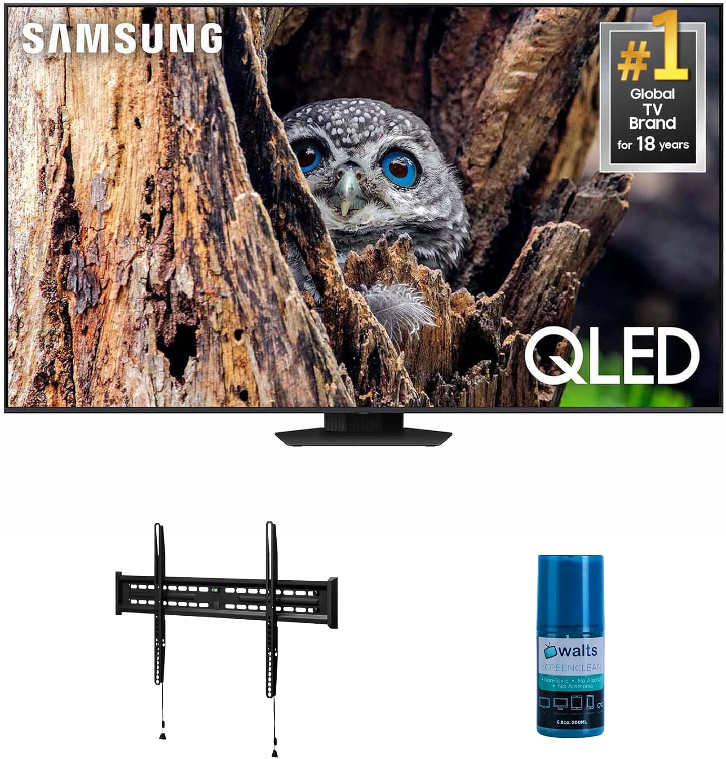 Samsung 50 QLED 4K Smart TV + Wall Mount & Screen Cleaner