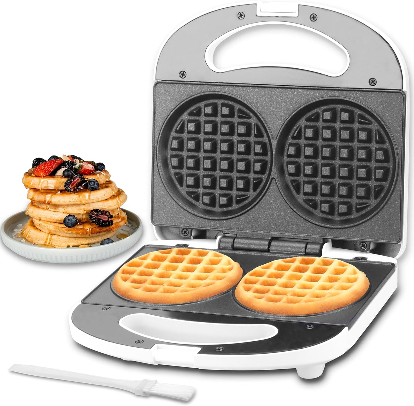 Compact Double Waffle Maker - For Perfect Chaffles!
