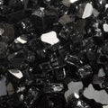 High Luster 1/2ft Reflective Tempered Fire Glass Dark Matter Black