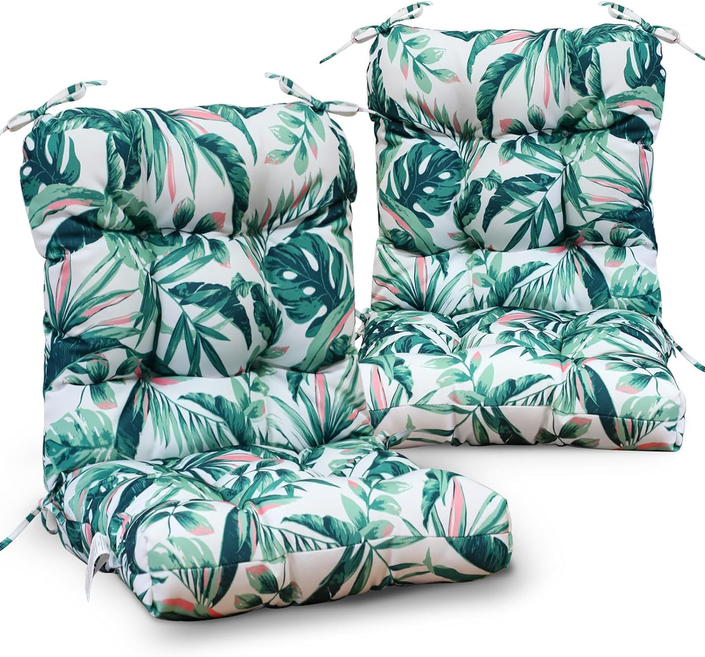 EAGLE PEAK Tufted Outdoor/Indoor Chair Cushions Set of 2
