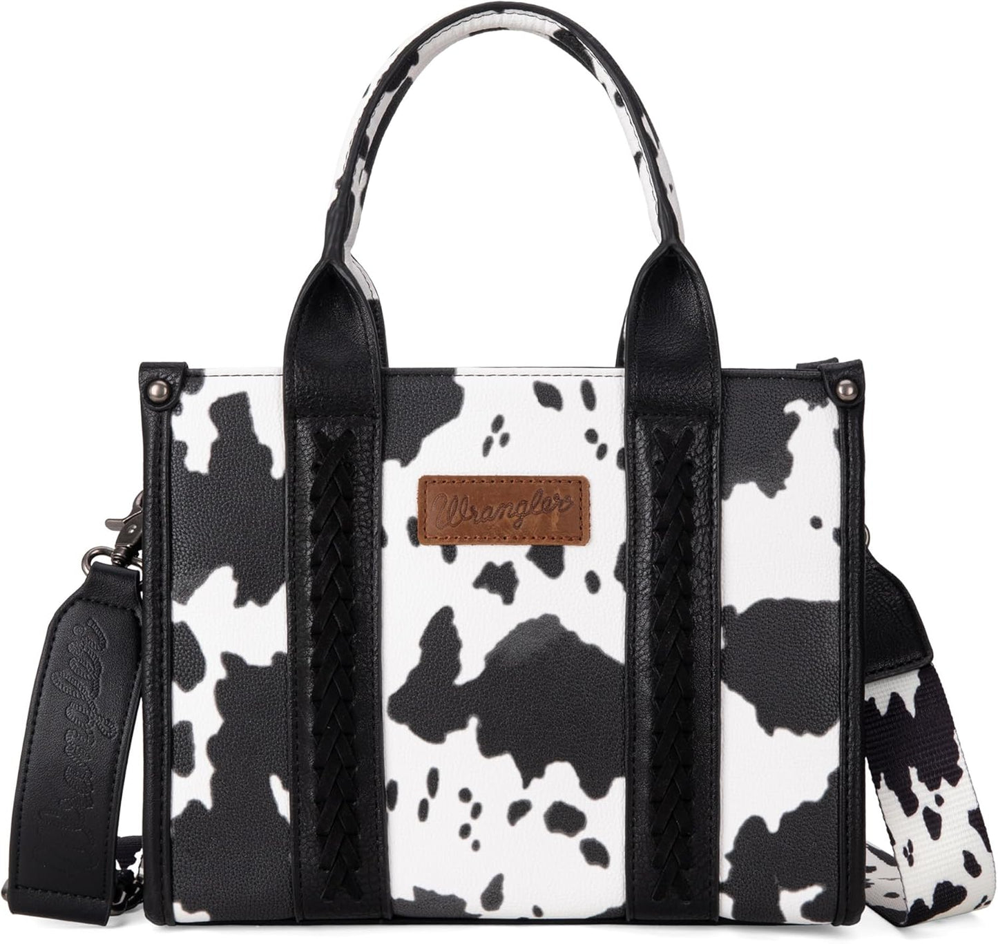 Wrangler Cow Print Tote Bag for Women - Stylish Western Purse