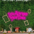 Alice In Wonderland It's Always Tea Time Neon Sign - Fairy Tale Wall