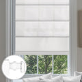 Off White No Drill Roman Shades 58in x 72in - Cordless 70% Blackout