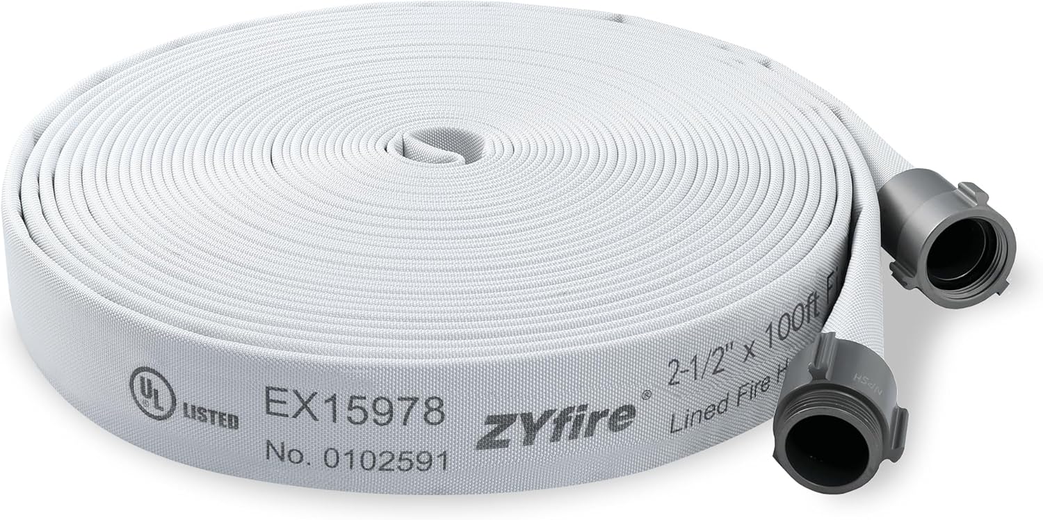 ZYfire Fire Hose 2-1/2in ID x 50 FT Lightweight Firefighter Hose