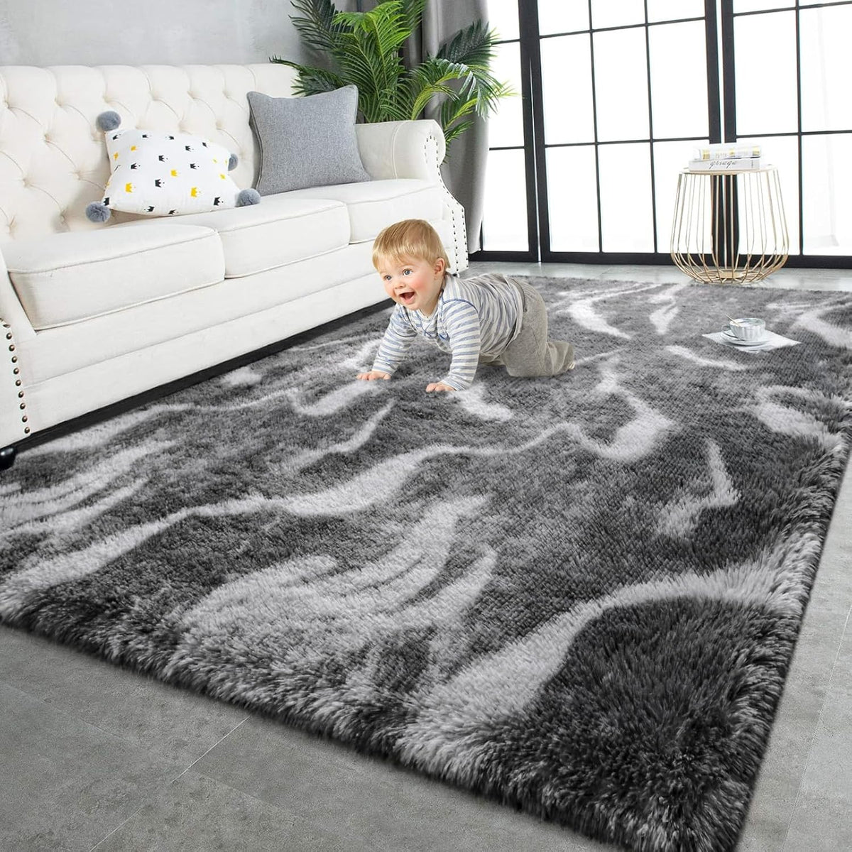 Super Soft Shaggy Rugs for Living Room and Bedroom Decor