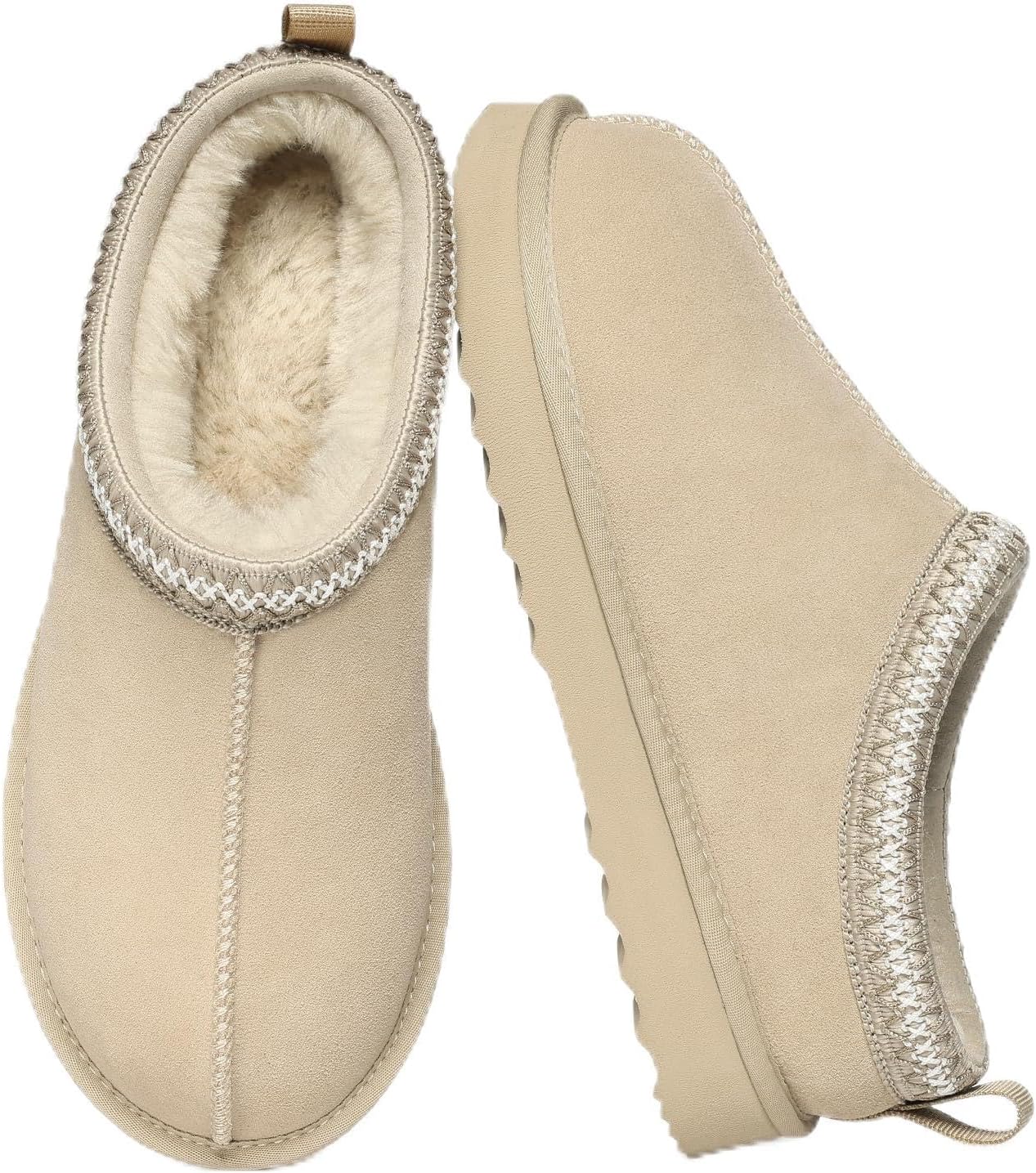 Fuzzy House Slippers for Women - Cozy Warm Indoor/Outdoor Shoes