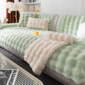 Faux Fur Couch Cover Green 36ft83ft - Soft Plush Non Slip Sofa