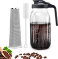 64oz Glass Cold Brew Pitcher with Stainless Steel Filter