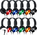 10 Pack Kids Headphones Bulk for School Classroom - Multicolor Set