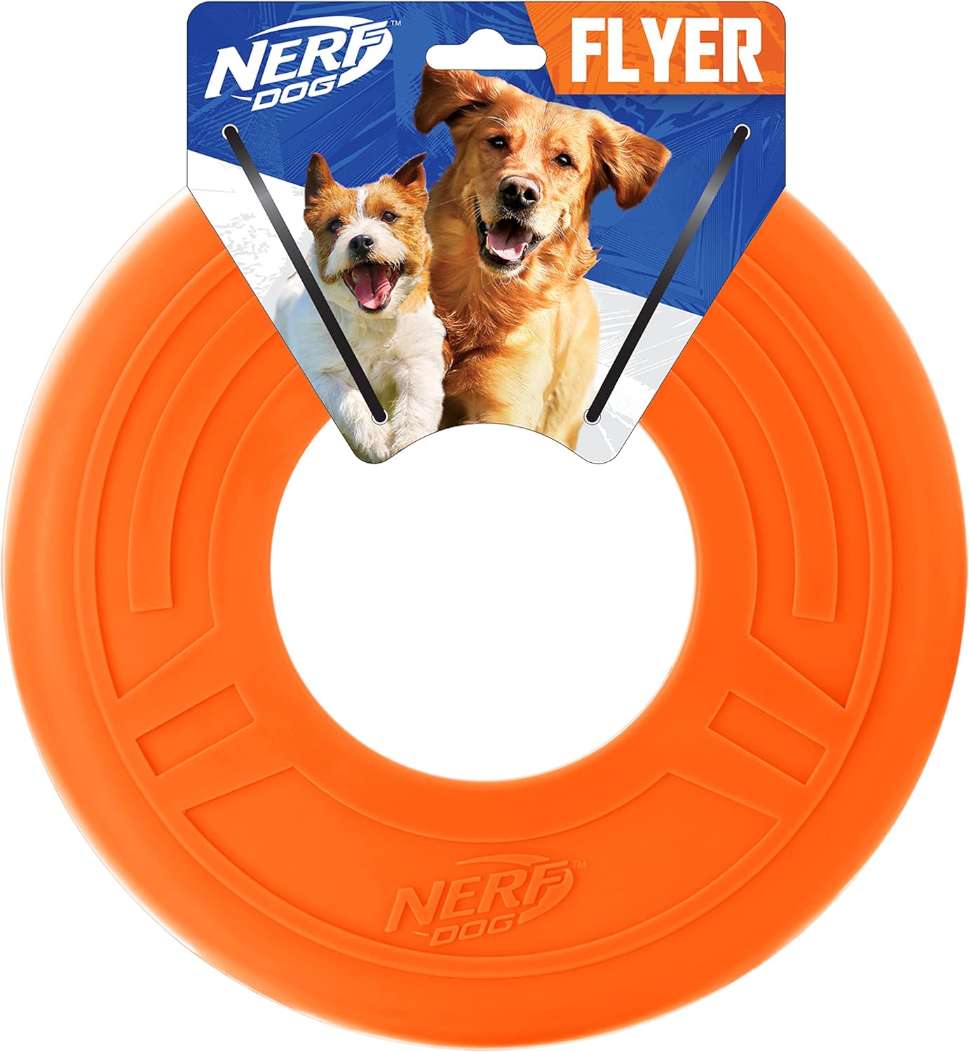 Nerf Dog Atomic Flyer - 10 Inch Flying Disc for Medium & Large Dogs