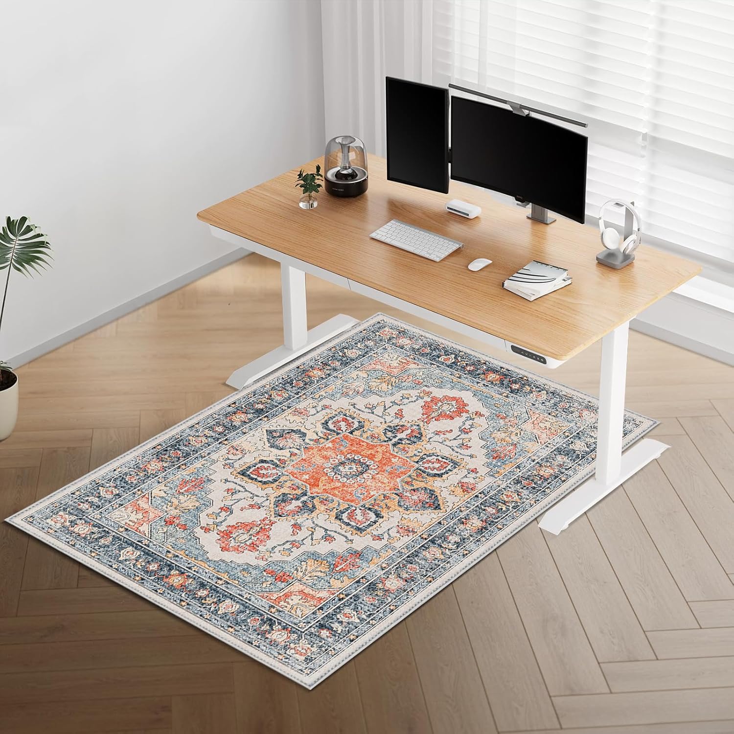 Protective Kuyal Chair Mat: Wood/Tile Flooring Saver