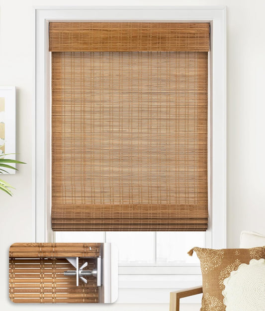 LazBlinds No Tools No Drill Cordless Bamboo Roman Shades Review