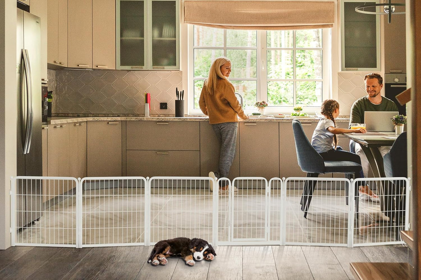 FXW Extra Wide Dog Gate for Indoor Use, Adjustable Up to 137-in