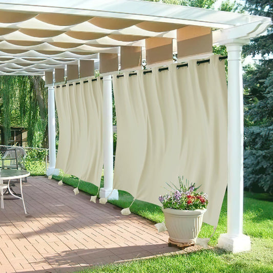 RYB HOME Extra Wide Outdoor Curtains for Privacy and Style