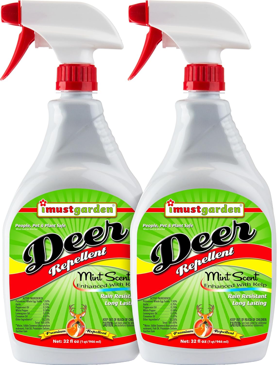 I Must Garden Deer Repellent - Natural Spray for Plants 32oz