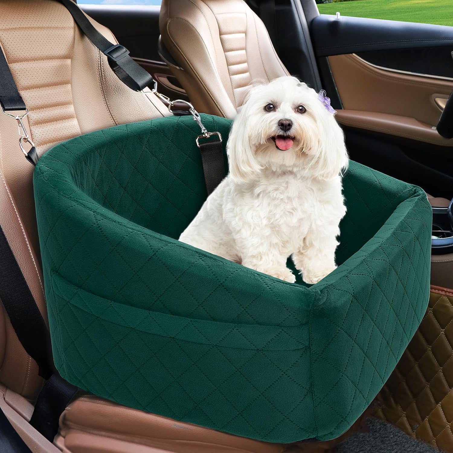 Dog Car Seat for Small Medium Dogs, Safe Travel Booster Seat