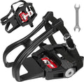 SPD Bike Pedals with Toe Cages 9/16 in Dual Function - Versatile Fit