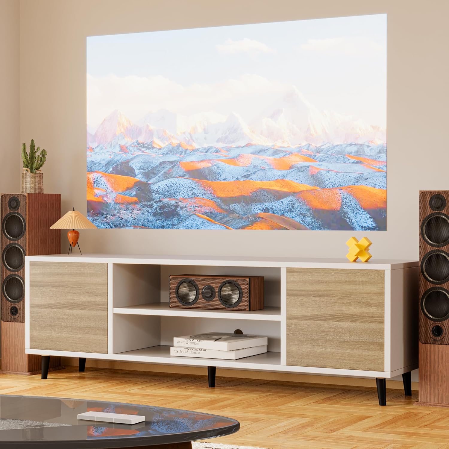 Modern TV Stand for 65 Inch Television with Storage Cabinets