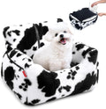 BurgeonNest Dog Car Seat for Small Dogs - Plush, Detachable Booster