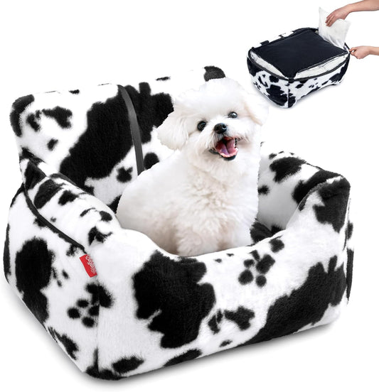 BurgeonNest Dog Car Seat for Small Dogs - Portable Travel Carrier