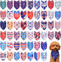 100PCS 4th of July Dog Bandanas Bulk - Patriotic Party Pack