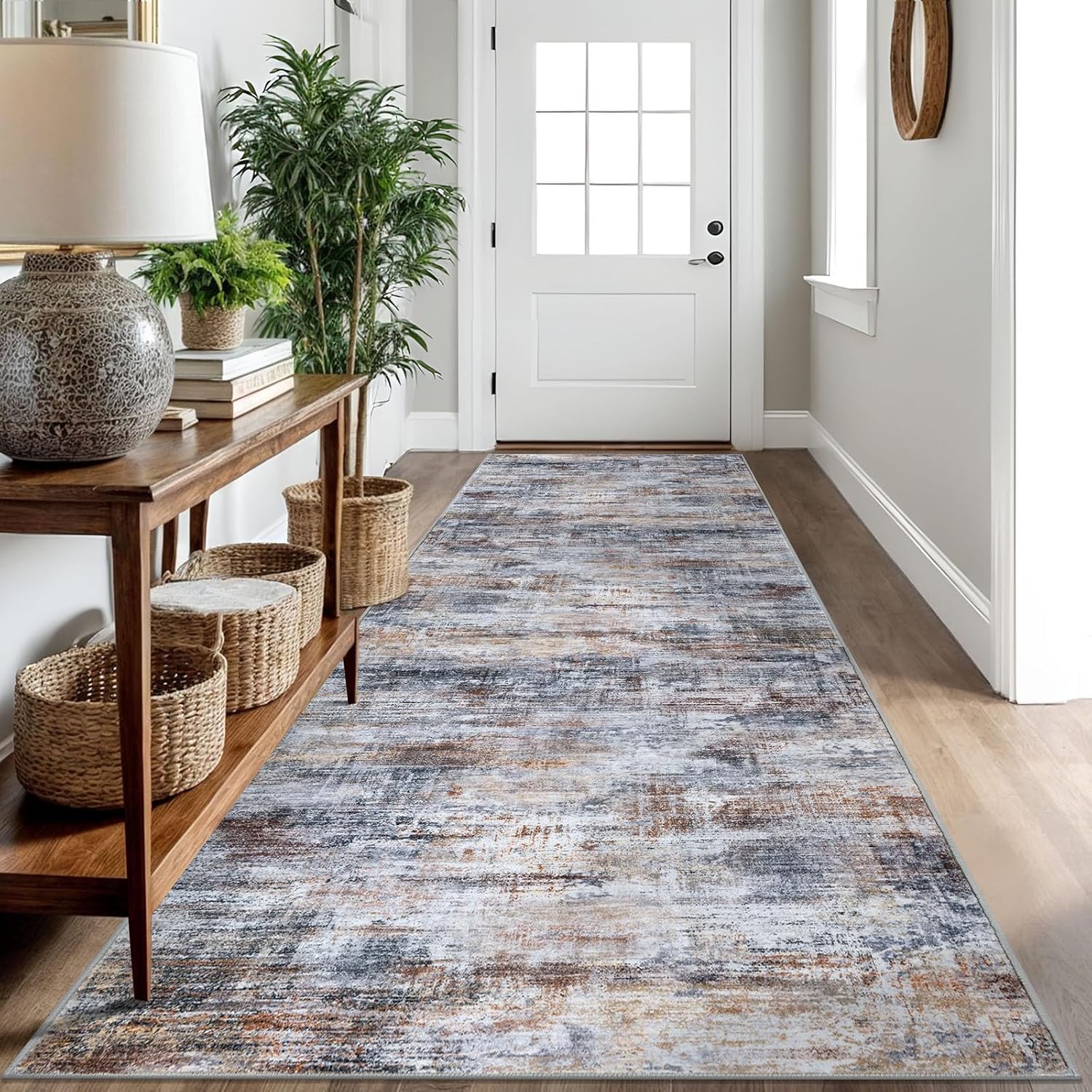 IOHOUZE Abstract Runner Rug 3x10 Ft for Hallways and Kitchens