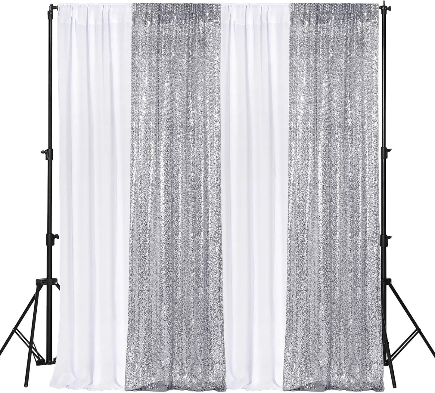 4 Panels Backdrop Curtains for Elegant Party Decorations