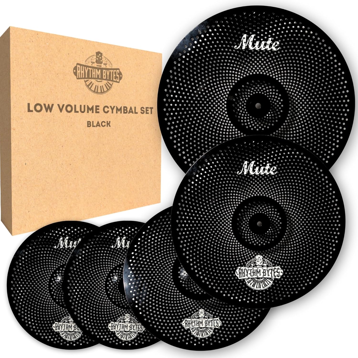 Rhythm Bytes Low Volume Cymbal Pack for Quiet Practice Sessions
