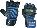 Elite Leather Gym Gloves by Grip Power Pads for Weightlifting