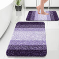 OLANLY Bathroom Rug Set 2 Piece - Plush Shaggy Microfiber Bath Mats