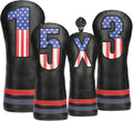 USA Stars and Stripes Golf Head Covers for Woods and Drivers
