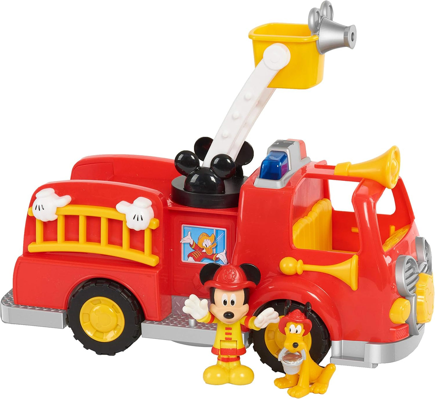 Disney Mickey Mouse Fire Engine Playset - Lights & Sounds! Ages 3+ Just Play