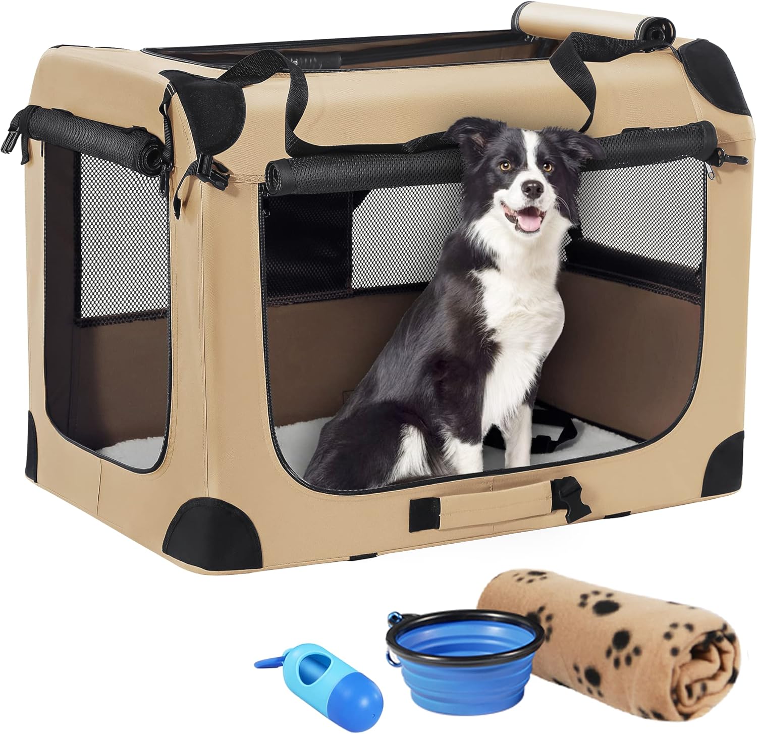 Portable Dog Crate for Medium/Large Dogs - Petprsco Travel Crate