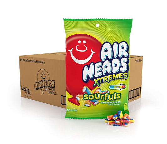 Airheads Xtremes Sourfuls Rainbow Berry Candy Bulk Party Bag