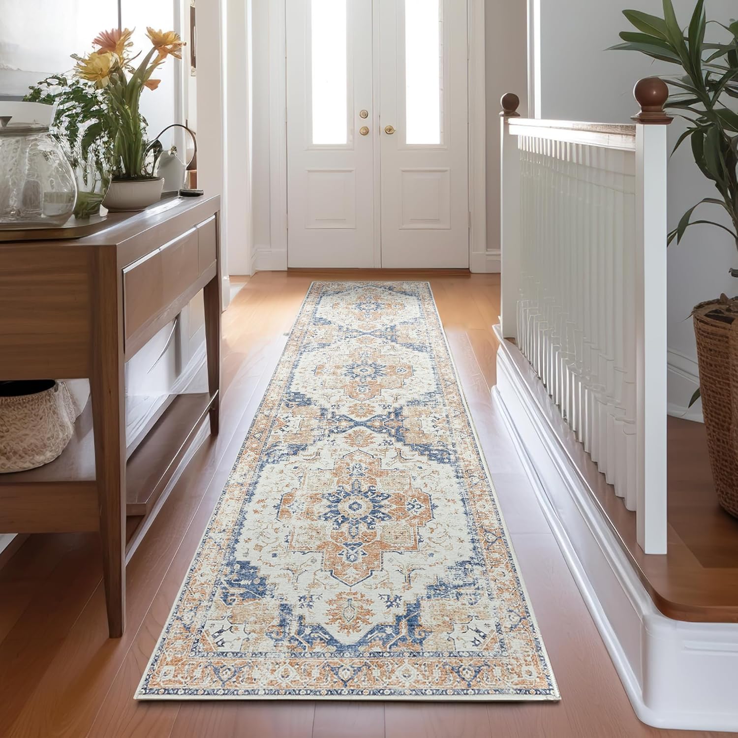 Vintage Runner Rug 2x10 for Hallway Kitchen by jinchan