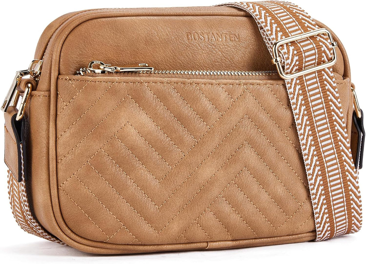 BOSTANTEN Quilted Crossbody Bags for Women - Stylish Vegan Leather