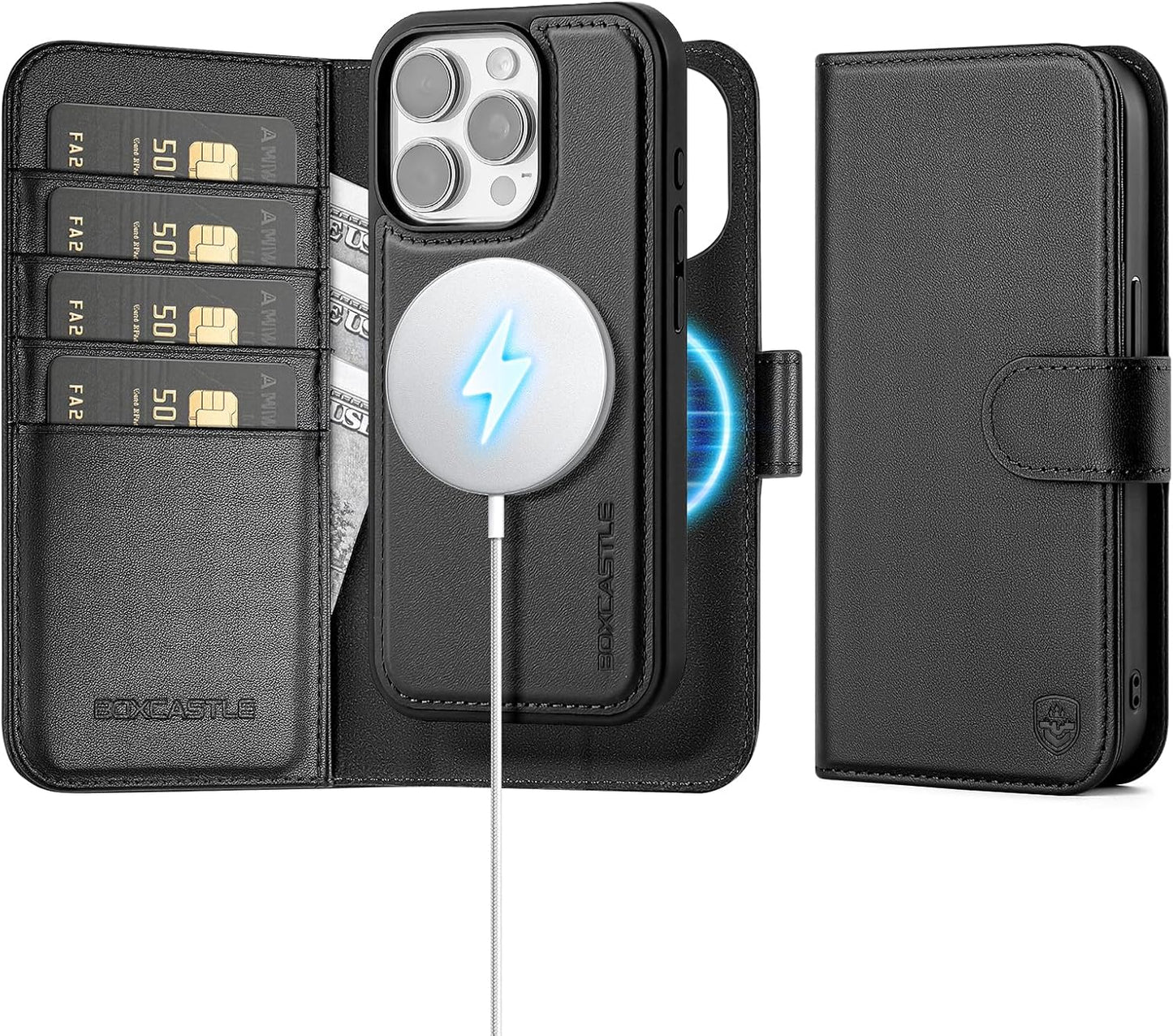 Magnetic 2 in 1 Detachable Wallet Case for iPhone 13 Pro