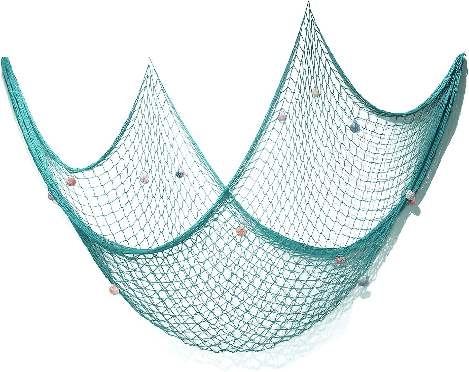 eZAKKA Fish Net Wall Hanging with Sea Shells - Coastal Decor Bliss