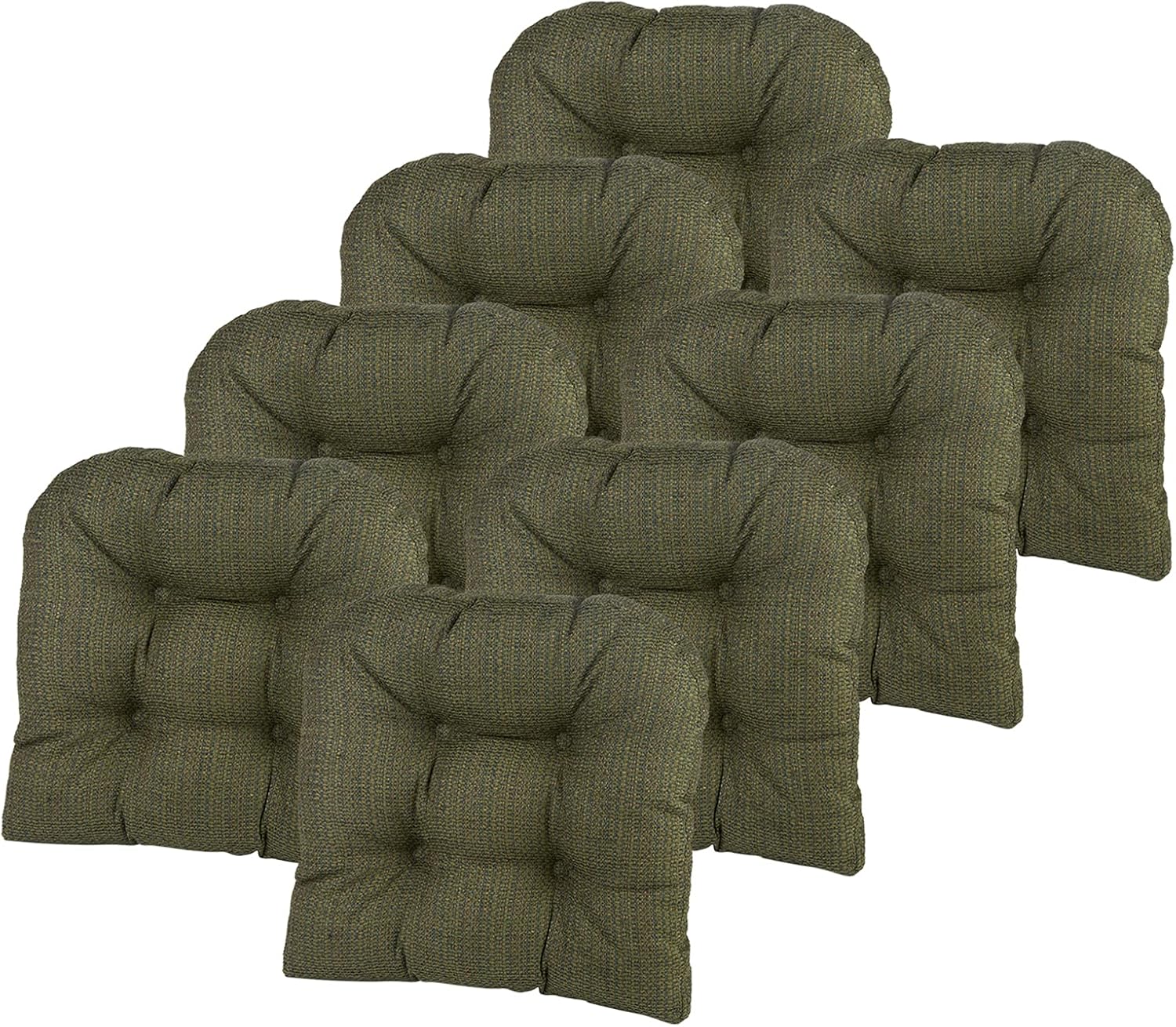 Klear Vu Gripper Overstuffed Non-Slip Dining Chair Cushions