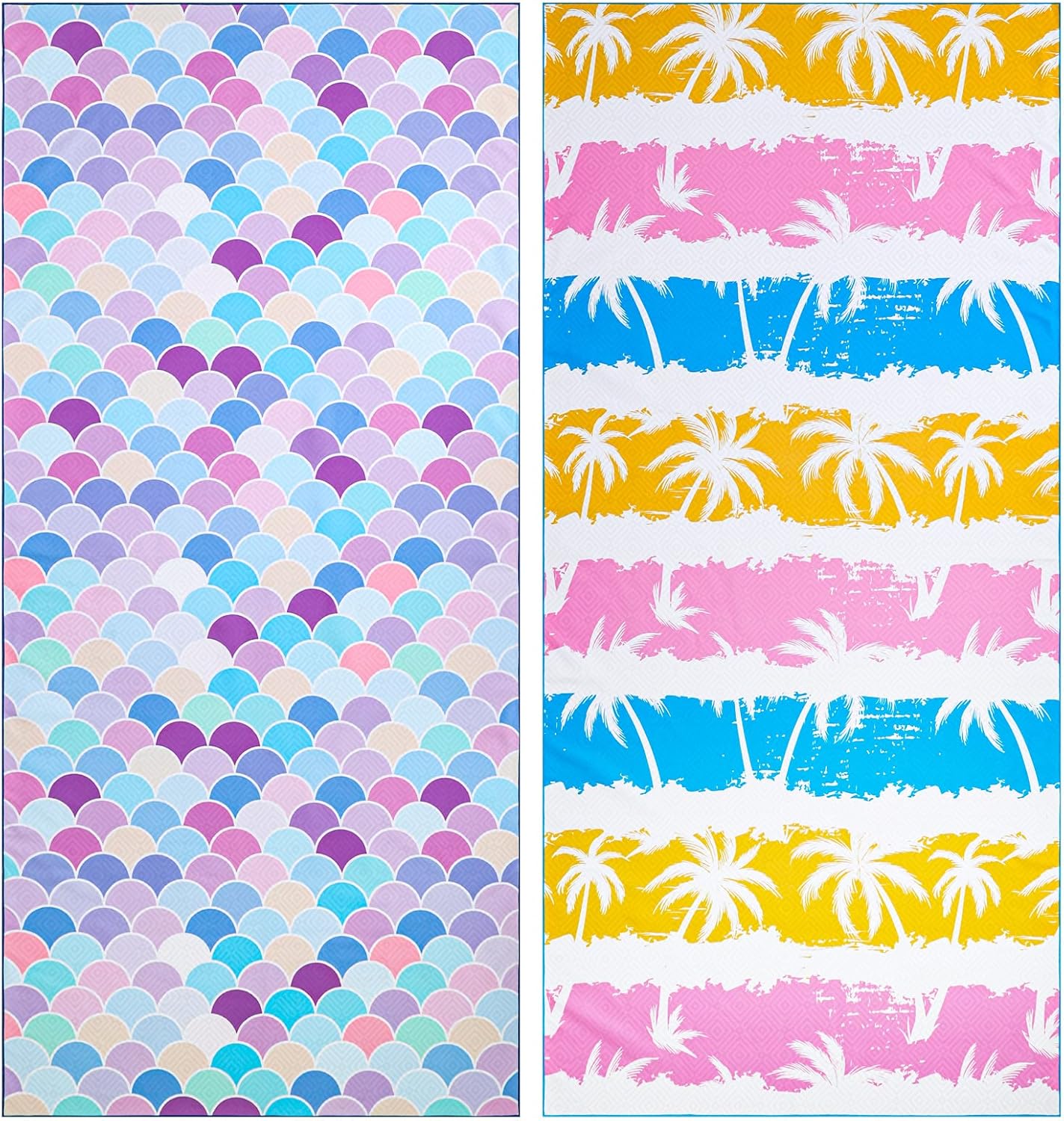 PY SUPER MODE Microfiber Beach Towel Set - Quick Dry & Sand-Free