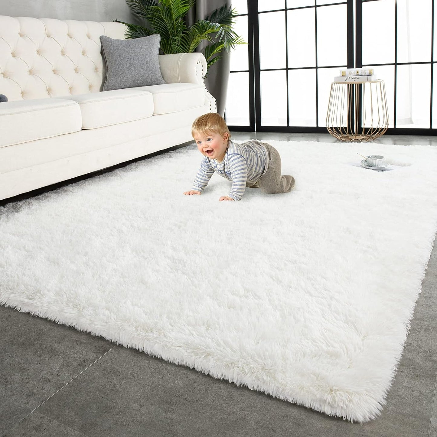Super Soft Shaggy Rugs for Living Room and Bedroom Decor