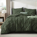 Twin XL Olive Green Comforter Set - 5 Piece Dorm Bedding