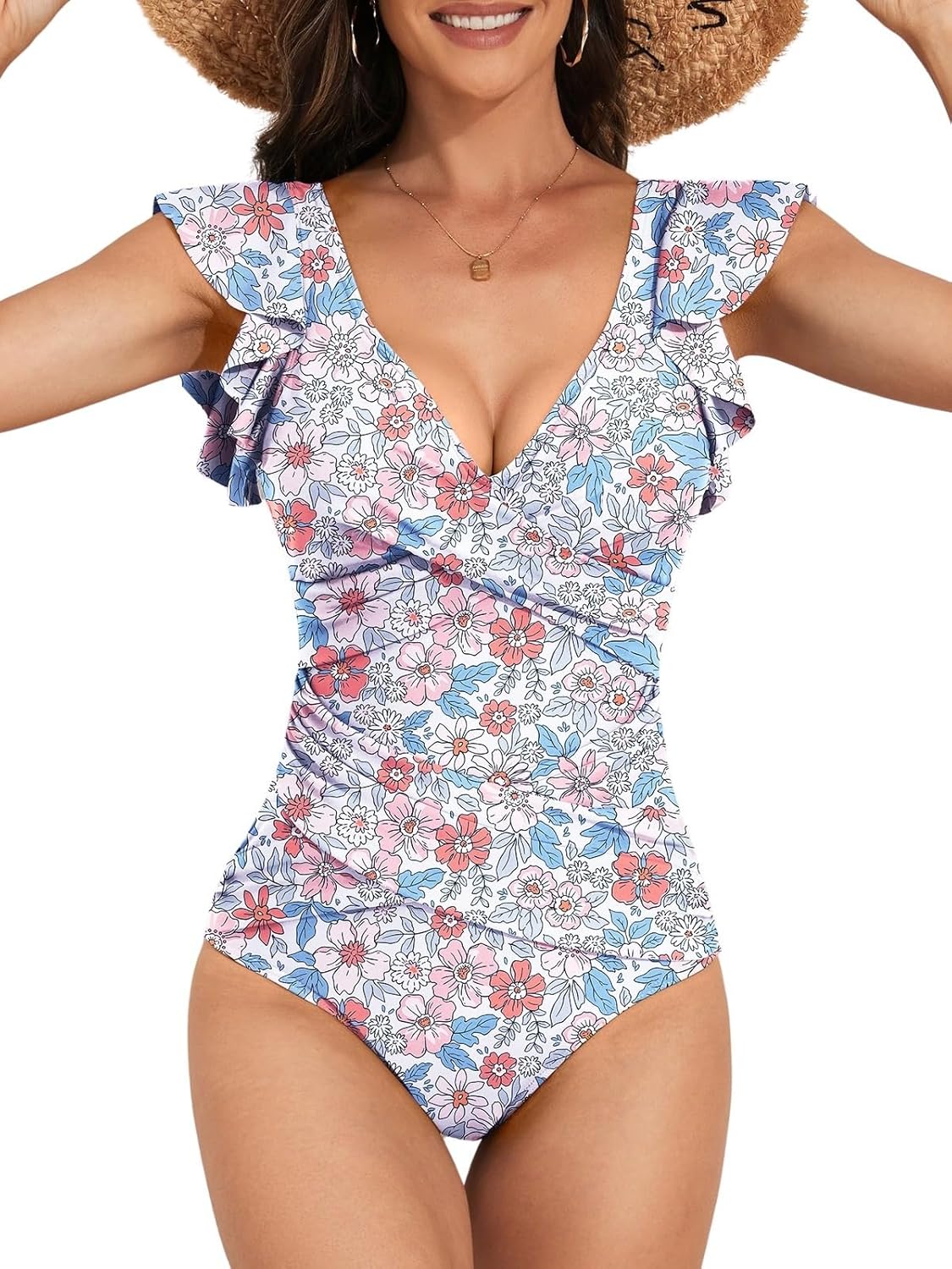 B2prity Women's One Piece Swimsuit for Slimming Tummy Control
