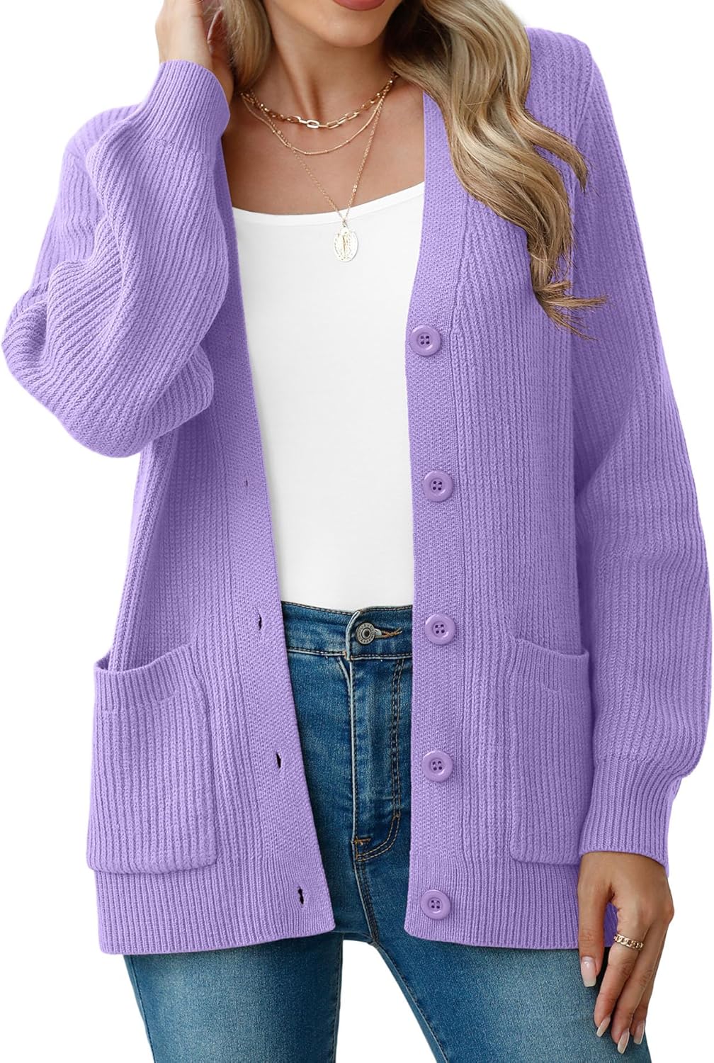 Chunky Knit Cardigan Sweater for Women - Cozy Fall Essential